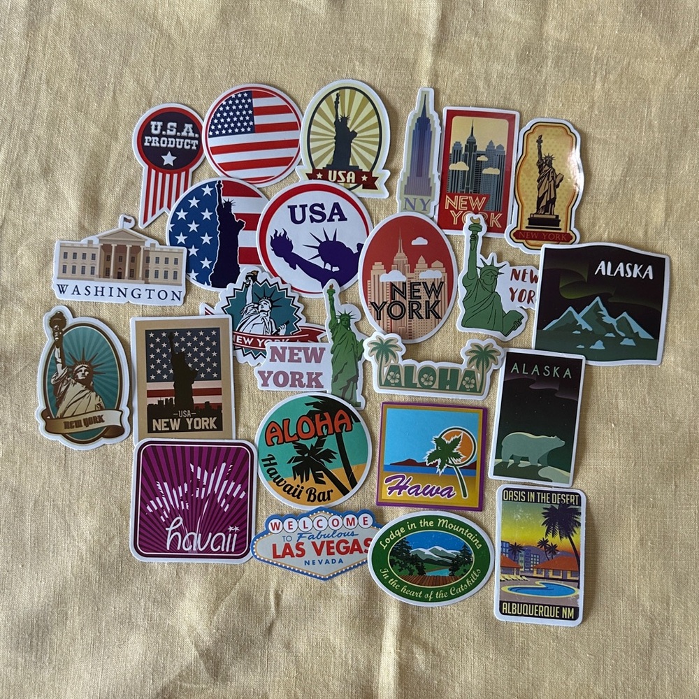 Travel Sticker Set-US, Canada, South America